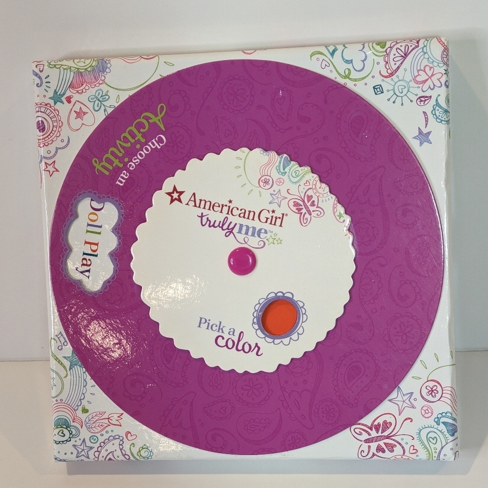 American Girl Game Truly Me Play Activity Wheel Card Box Creative Play 2015